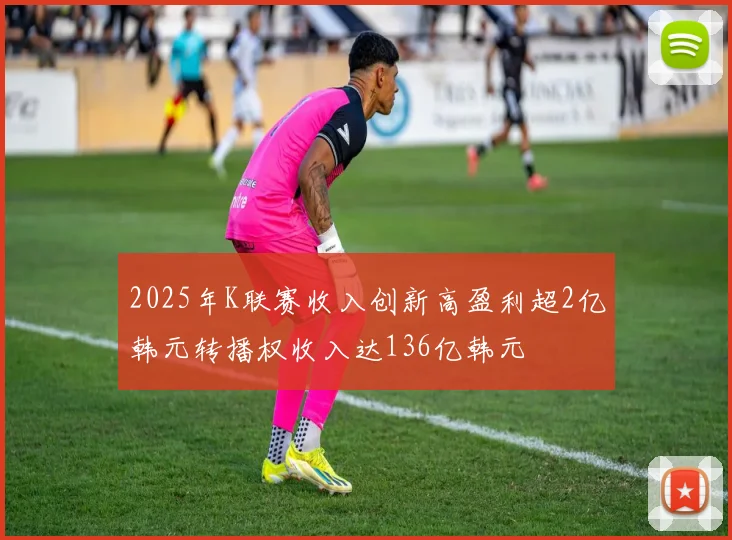 2025年K联赛收入创新高盈利超2亿韩元转播权收入达136亿韩元